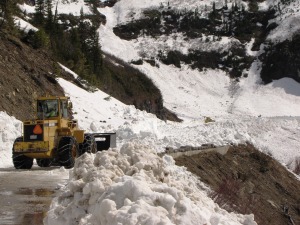 File photo - Plowing Going to the Sun Highway in May 2009.